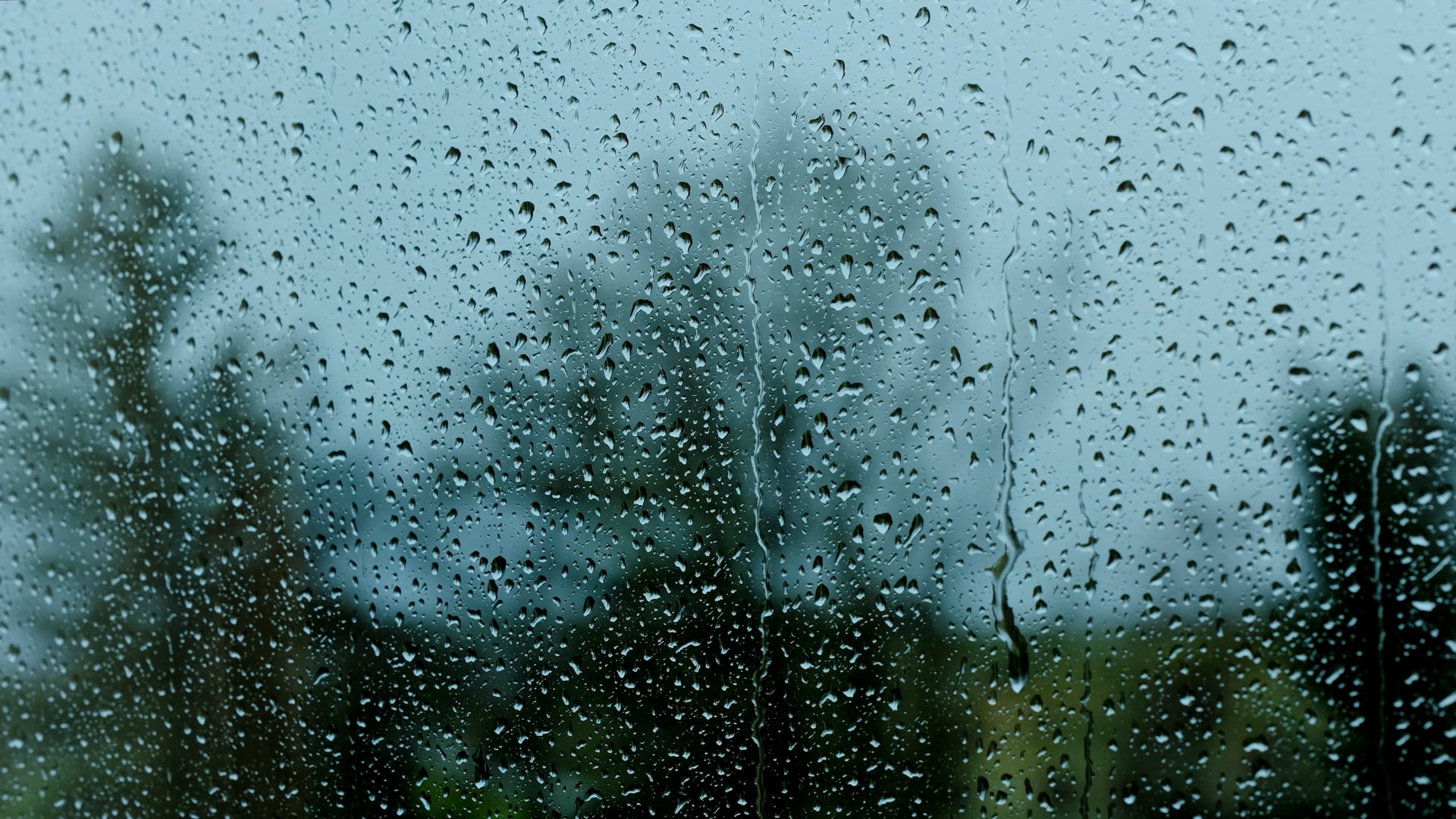 Thunderstorm for deep work background