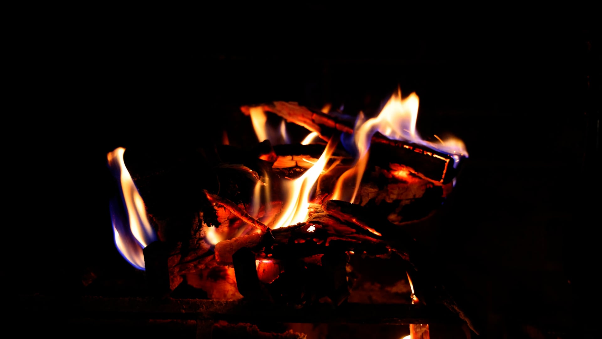 Fireplace sounds for reading background